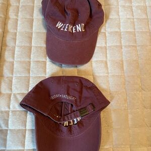 Weekend and Friday + Saturday Maroon Caps